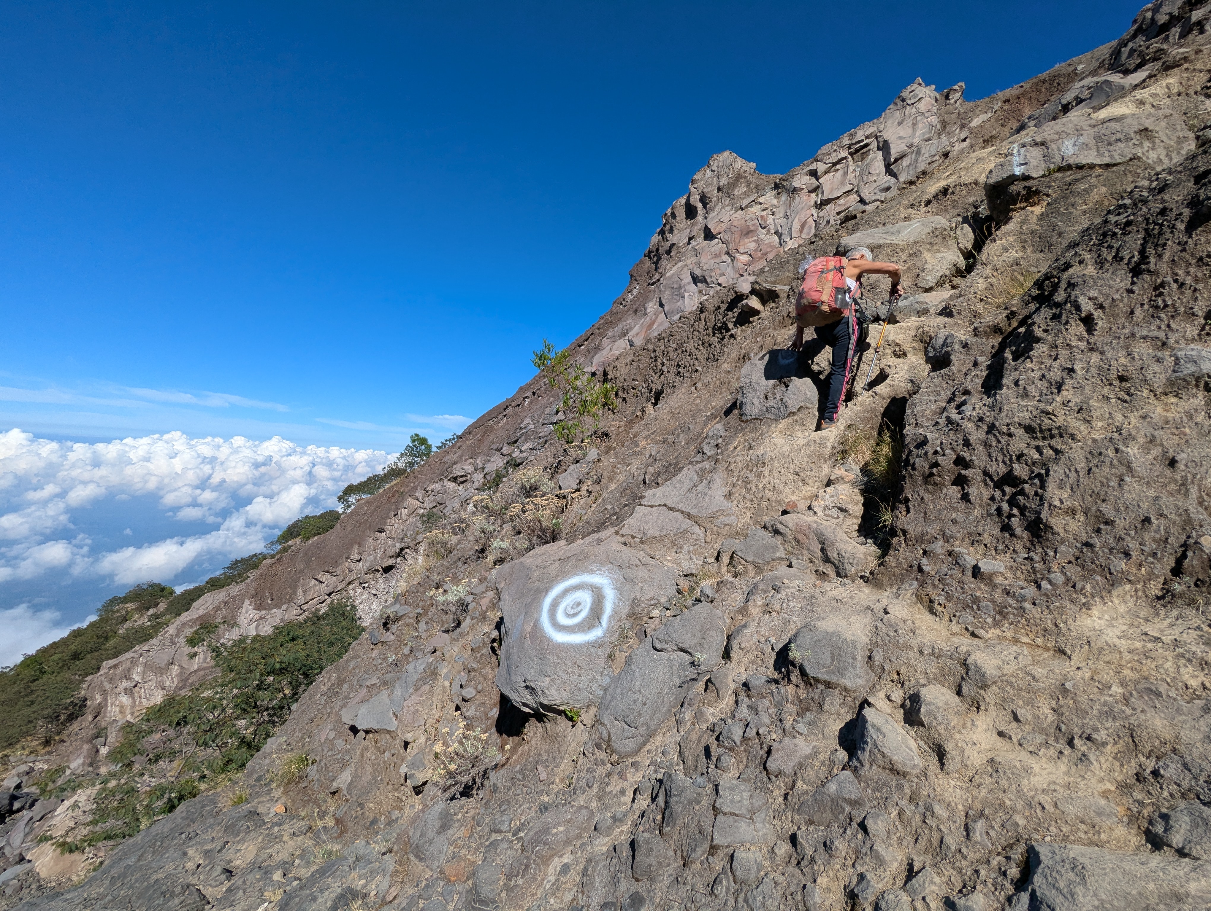 Steep rocky ascent