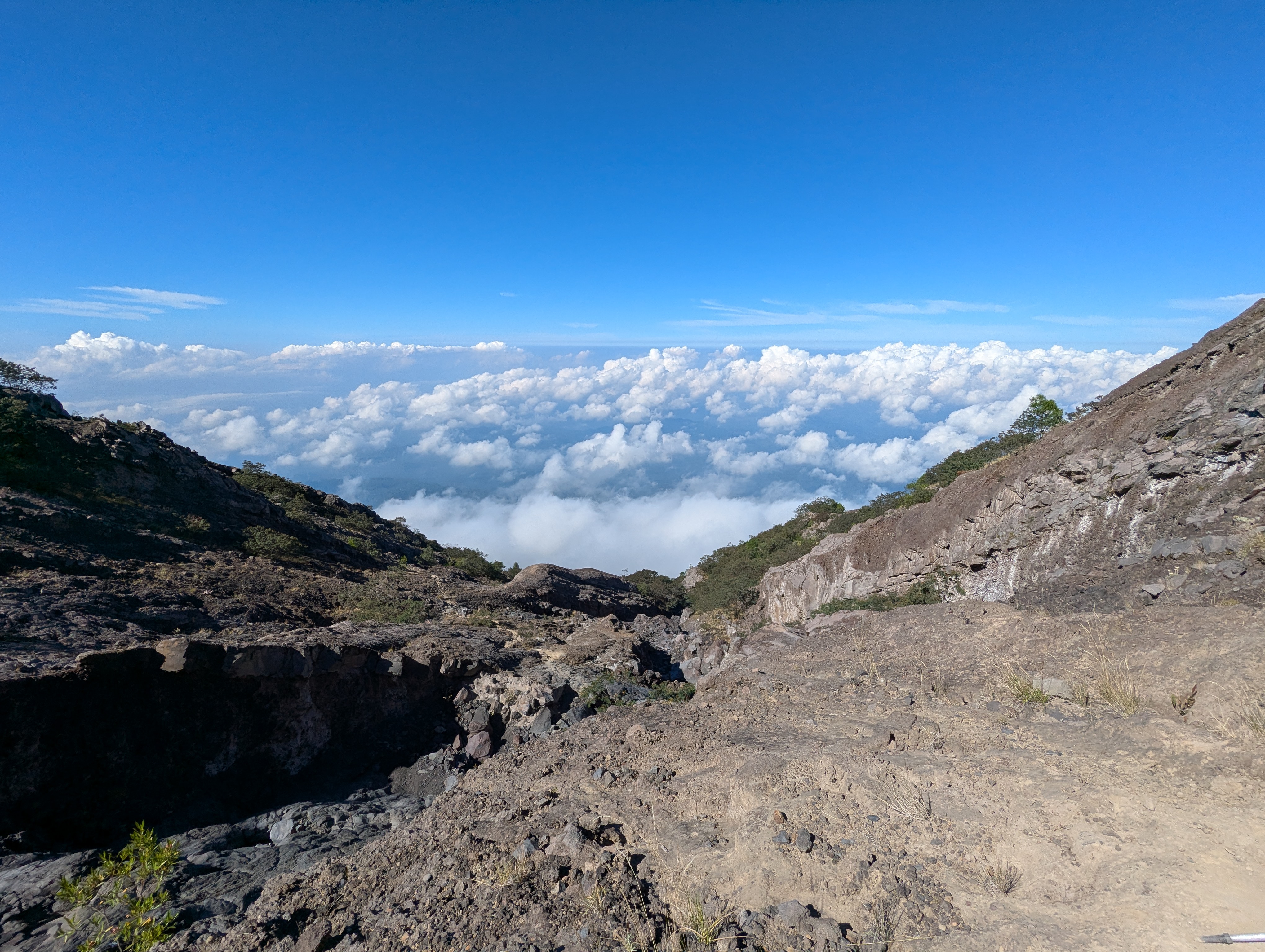 Looking back down
