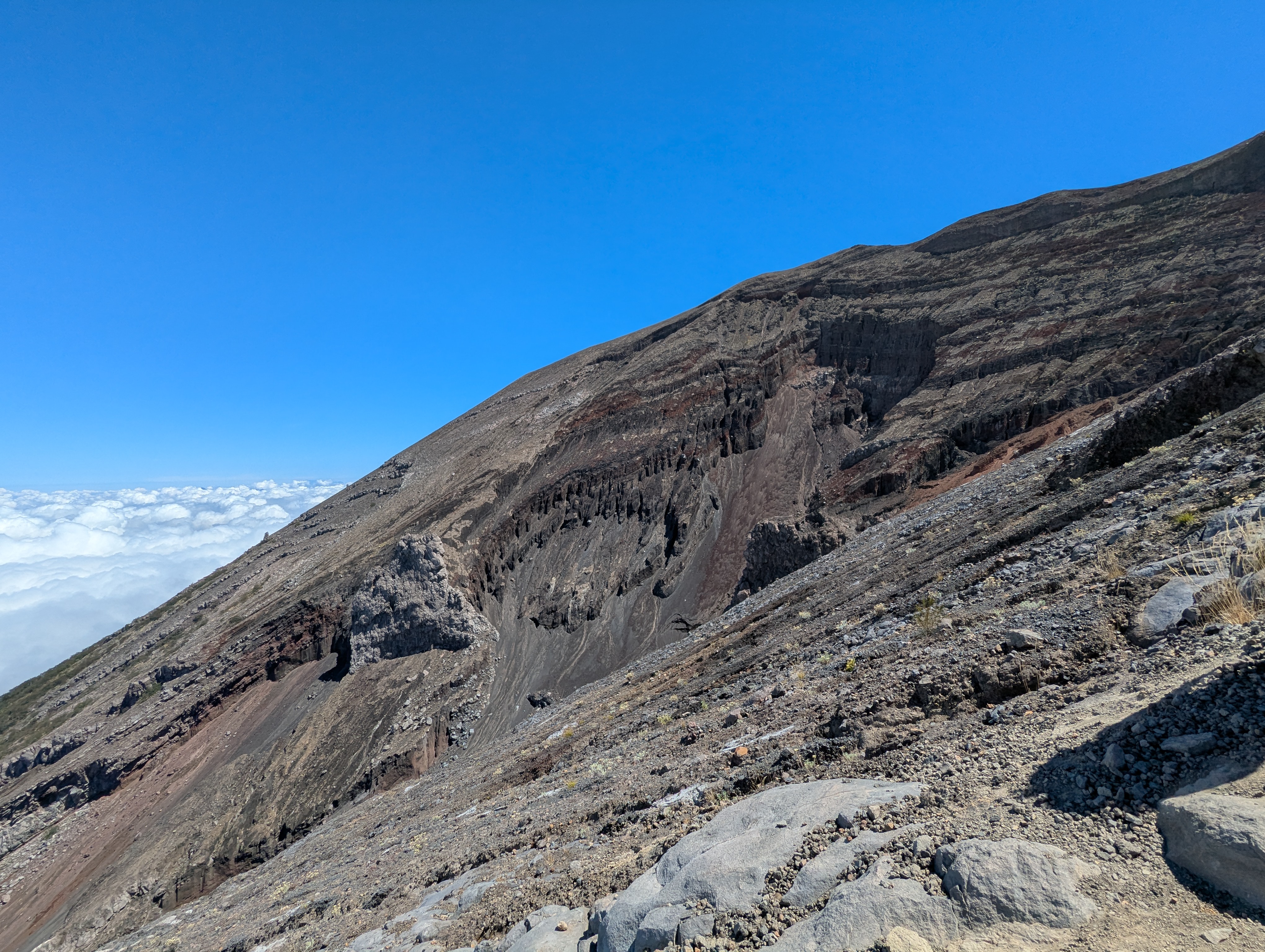 Western side of the volcano