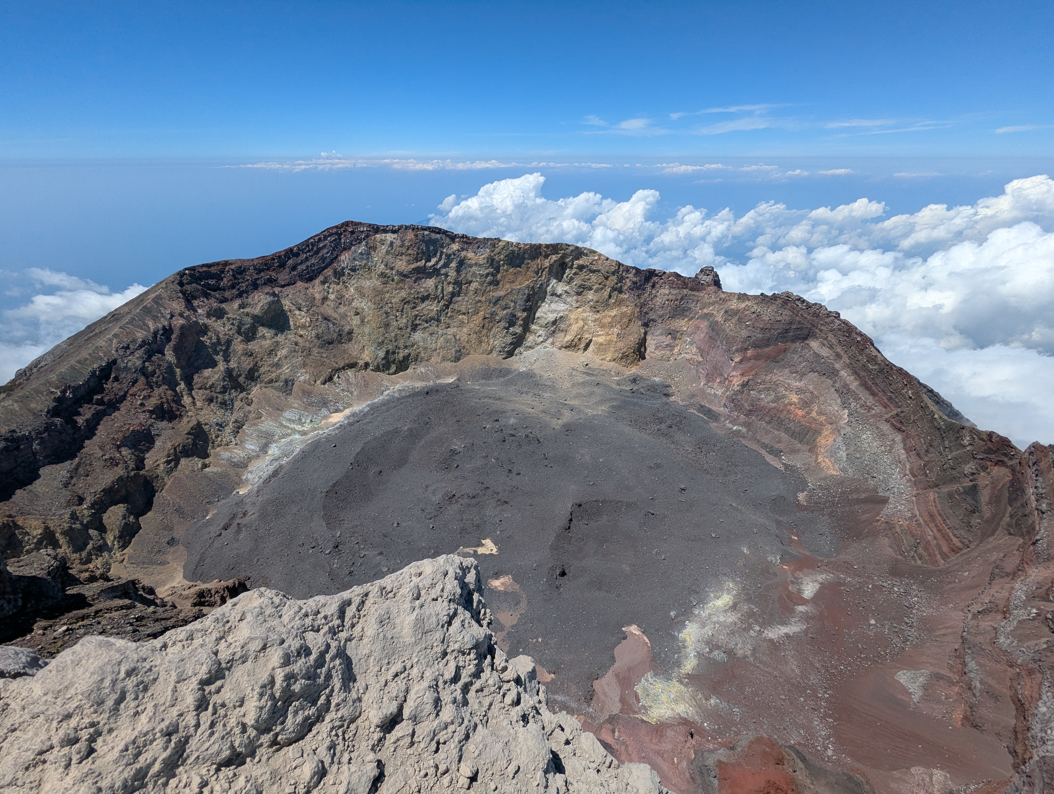 View inside crater from summit